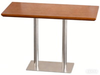 Ensemble table et chaises de salle à manger en acier inoxydable commercial et bois massif, écologique, pour café/thé au lait/dessert/gâteau