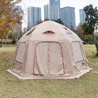 Carpa Esférica de PVC para Acampar al Aire Libre, para las Cuatro Estaciones, de Una Sola Capa, Impermeable de 3000 mm, Protección Contra el Viento y la Lluvia, Octogonal