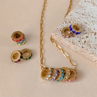 Venta al por mayor de fábrica, certificación CE, nuevo colgante de collar DIY con doce piedras de nacimiento en forma de círculo