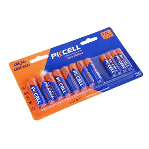 PKCELL ZnMnO2 Alkaline Battery 1.5v Dry Battery 8pcs AA 4pcs AAA/blister Card Lr6 Lr03 AA AAA Alkaline Battery