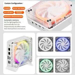 PC de jeu S-Xin AMD Ry-zen 7 5800H 8 cœurs 16 threads 2* DDR4 M.2 NVMe Lumière RVB 2.5G Double LAN <span class=keywords><strong>Mini</strong></span> PC Ordinateur 3x4K WiFi6 BT5.2 - Product Image 5
