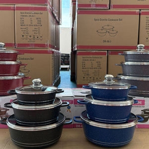 <span class=keywords><strong>Set</strong></span> di 6 Pentole in Alluminio di Alta Qualità, Casseruole in Granito, <span class=keywords><strong>Set</strong></span> di Pentole per Zuppe in Alluminio - Product Image 3