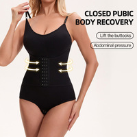 Body gainant sans couture en nylon pour femme, avec double rangée de boutons, contrôle ferme de la taille et du ventre, et dos sculptant, vente en gros personnalisée