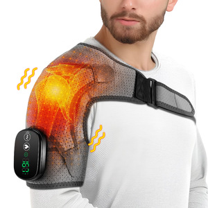 Factory Custom <b>Rechargeable</b> Heated Shoulder Pad with <b>Vibration</b> Massage for Home Office Use Adjustable Temperature Control - Product Image 1
