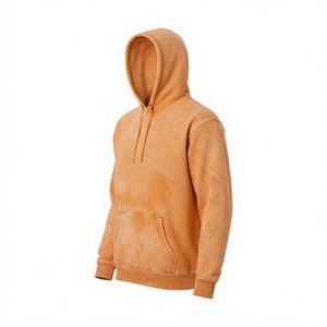 <b>Men's</b> Hooded Fleece Sweatshirt Solid Color Pocket Casual Autumn Wear Regular Fit 100% Cotton Knitted <b>Pullover</b> - Product Image 2