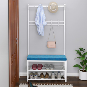 Tabouret à chaussures, <span class=keywords><strong>porte</strong></span>-<span class=keywords><strong>manteau</strong></span>, armoire de rangement simple intégrée à la <span class=keywords><strong>porte</strong></span> - Product Image 4