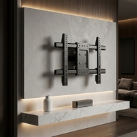Support mural pour moniteur en acier laminé à froid, support fixe robuste pour téléviseur de 32 à 65 pouces, capacité de charge de 70 kg, VESA 400x400 mm pour