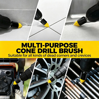 Ensemble de 30 brosses de perçage, éponges de polissage, pour carrelage, baignoire, sols de douche, cuisine, intérieur de voiture