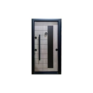 Porte de sécurité en métal à grain de bois SFA 028, anti-effraction, porte d'entrée commerciale - Product Image 2