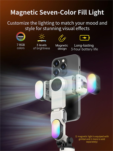 Stabilisateur à cardan 4 en 1 pour iPhone, trépied Sefie Stick avec suivi automatique du visage pour l'enregistrement vidéo Tik Tok, avec rotation à 360 ° - Product Image 4