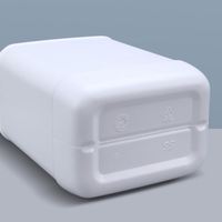 Seau carré en plastique HDPE de 5 litres, baril de qualité alimentaire avec couvercle hermétique, jerrycan pour l'emballage de produits chimiques, agricoles, d'eau et d'huile