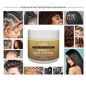 Gel coiffant personnalisé imperméable pour cheveux bouclés, secs et crépus - Tenue forte, sans cruauté, 100g, marque privée - Product Image 5