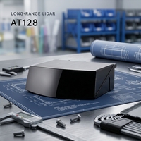 Capteur Lidar Hesai AT128P avec angle de vue de 120x25,4, alimentation 9-36V, longueur d'onde 905nm