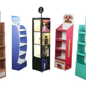 Wholesale Custom Template Cardboard Corrugated Floor <b>Display</b> Stand Pop up Kraft Paper <b>Display</b> <b>Rack</b> - Product Image 2
