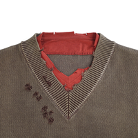 AiNear Vente en gros Logo personnalisé Design Oem Odm Vintage Manches longues Col ras du cou déchiré Hommes Pull en coton tricoté