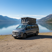 Tente de toit pop-up 2 places en fibre de carbone et aluminium, coque rigide, ouverture rapide électrique quatre saisons pour pick-up et camping-cars