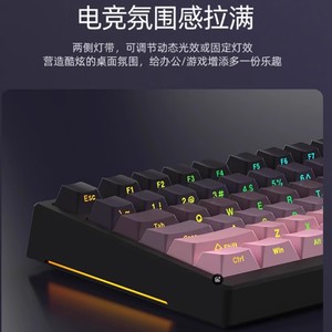 คีย์บอร์ดเกมมิ่ง Xinmeng K980 99 ปุ่ม แบบกลไก ไร้สาย 3 โหมด ไฟ RGB ไล่เฉดสี - Product Image 3