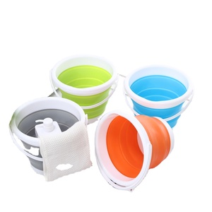 Plastic Foldable Bucket 2L 5L 10L 15L Portable Outdoor Fishing Bucket soft TPR Collapsible Basin Bucket