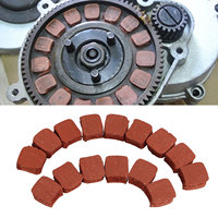 Plaquettes d'embrayage pour moteur de vélo motorisé, 15 pièces, forme carrée, adaptées aux moteurs de vélo motorisé de 49 à 80cc