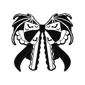 Pin Enamel Halloween Berlapis Epoksi dari Paduan Seng - Ornamen Seram Estetika Gotik Gelap & Pita Unik, Lencana Koleksi Mode yang Unik - Product Image 6