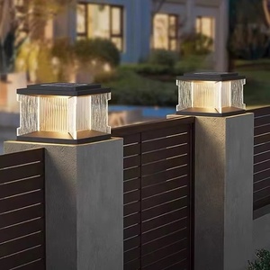 Lampe à pilier LED extérieure moderne pour jardin, cour, étanche IP65, lampe de garde-corps avec capteur de lumière, garantie 5 ans - Product Image 2