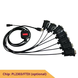 <span class=keywords><strong>USB</strong></span> để bảy cổng nối tiếp kết nối cáp một-to-bảy <span class=keywords><strong>USB</strong></span> để DB9 braid che chắn PVC Áo khoác cho máy tính sử dụng cáp dữ liệu - Product Image 3