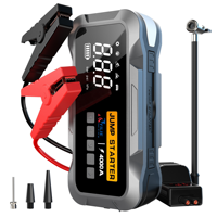 Démarreur de Voiture 4000A avec Chargeur de Batterie 24000mAh, Compresseur d'Air, Gonfleur de Pneus, Kit d'Urgence et Booster pour Camions