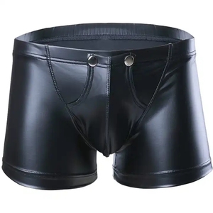 Body Sex Lingerie Sexy stretto pantaloncini simili al lattice Costume intimo maschile per uomo Sex Game - Product Image 6