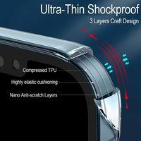 Coque rigide transparente ultra-fine sans cadre en PC pour iPhone 15 16 17 Pro Max, pare-chocs antichoc, étui fin transparent