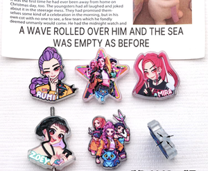Petits accessoires en vrac pour coques <span class=keywords><strong>de</strong></span> <span class=keywords><strong>téléphone</strong></span>, style dessin animé rétro tendance <span class=keywords><strong>Demon</strong></span> <span class=keywords><strong>Slayer</strong></span> Kimetsu No Yaiba, stylo à bille en acrylique DIY - Product Image 4
