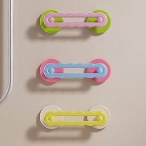Barres d'appui de sécurité pour salle de bain avec ventouse, sans perçage, poignées antidérapantes pour douche, personnes âgées, matériau ABS, capacité de charge 10 kg - Product Image 1