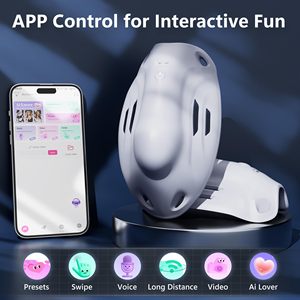 Vibrateur d'entraînement pénien portable, contrôle intelligent par application IA, jouet sexuel vibrant pour homme, stimulateur de gland, masturbateur masculin, jeux pour adultes - Product Image 2