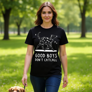 Camiseta Good Boys Don't Catcall Dog Mom para amantes de los perros - Product Image 3