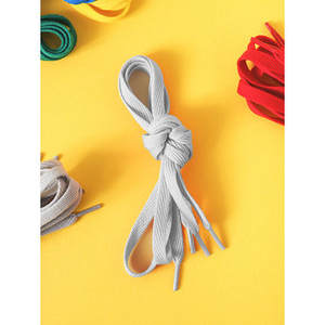 2 pièces de lacets athlétiques diagonaux élastiques de 10 mm de large en polyester-paire de fils - Product Image 1