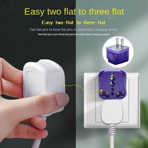 ปลั๊กอะแดปเตอร์สำหรับการเดินทางแบบ2อิน1ขั้วต่อสายดินอินเดียอินเดียอินเดียปลั๊กอะแดปเตอร์ - Product Image 4