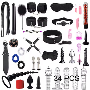 Kit de Bondage Sexual BDSM de 47 Piezas, Esposas, Pinzas para Pezones, Látigo, Vibrador, Tapón Anal, Juguetes Sexuales para Mujeres y Hombres - Product Image 6