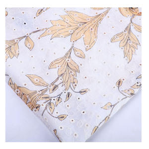 Tissu brodé <span class=keywords><strong>2021</strong></span> coton pour femmes, nouvelle mode, imprimé Floral, vêtement d'<span class=keywords><strong>été</strong></span> et de printemps, collection 100% - Product Image 2