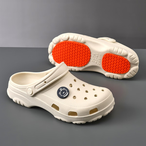 <b>Clogs</b> Summer Breathable Non Slip Thick Sole Beach Casual Sandals Size 40 41 42 43 44 45 Beige Gray Black Khaki - Product Image 1