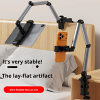 Nouveauté Support magnétique en métal à bras télescopique réglable avec ventouse anti-vibration pour téléphone tablette bureau photographie en direct