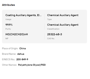 Polietilenglicol PEG200 400 600 4000, Materia Prima Industrial para la Industria Química del Papel - Product Image 6