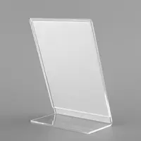 Support de panneau en acrylique transparent, support A4, présentoir en forme de L, 1 pièce