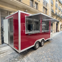 Remorque de restauration rapide équipée pour pizzeria, avec camions de restauration complets, chariot à hot-dogs, chariot à glaces, camion-cuisine mobile