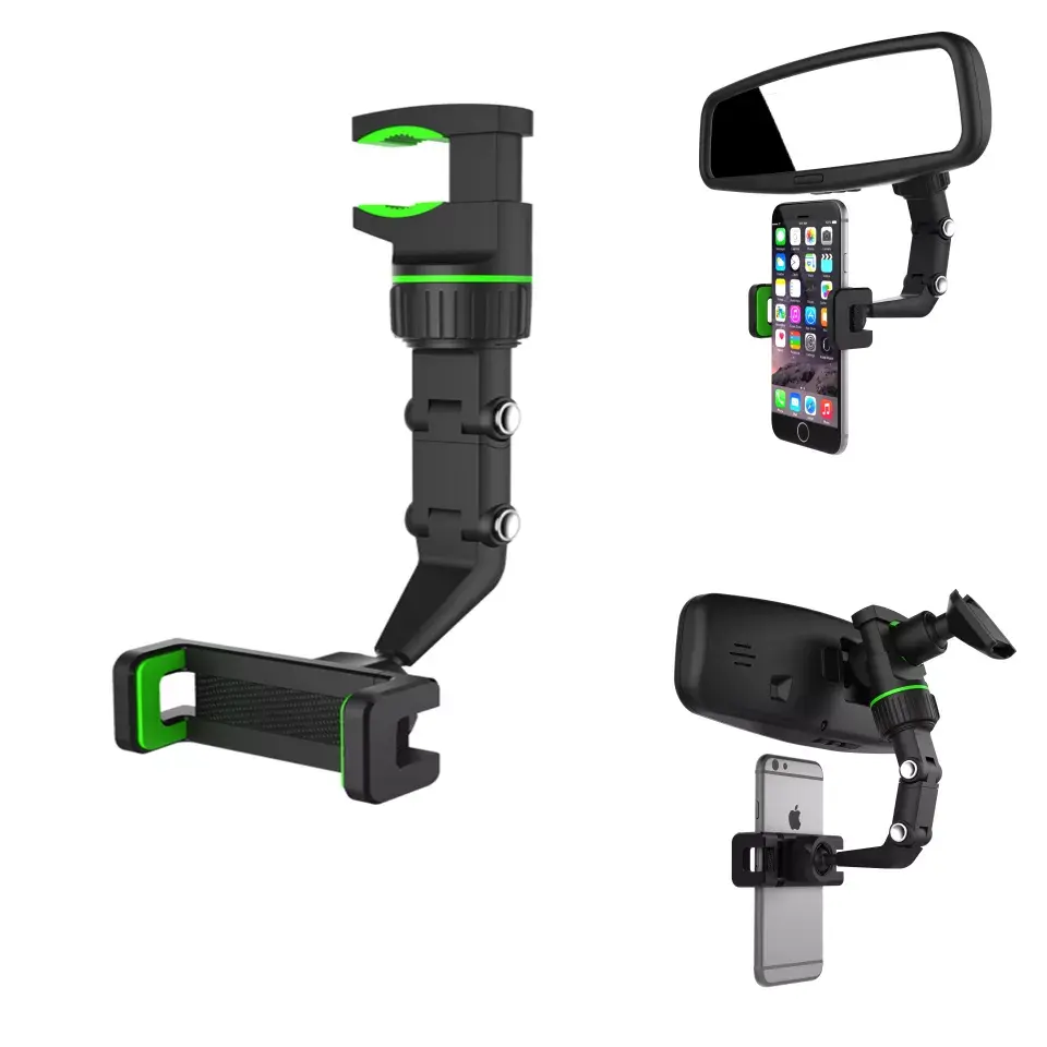 Amazon 360 Rotatable Retractable Car Phone Holder Multifunctional Adjustable Mount Universal Rearview Mirror Phone Holder