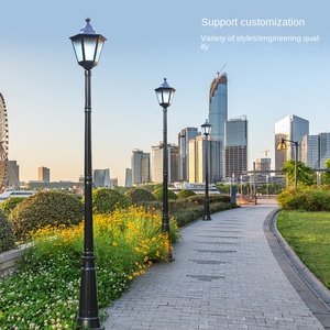 โคมไฟเหล็กหล่อสไตล์วินเทจสำหรับสวนเสาไฟสวนดีไซน์ใหม่ - Product Image 6