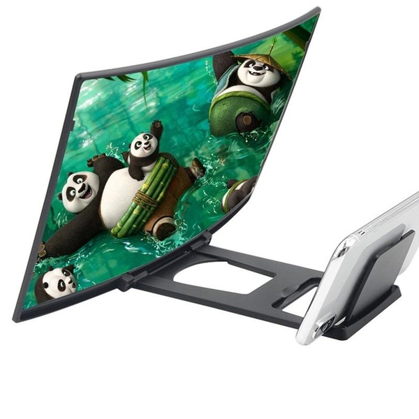 2021 Прямая поставка Горячая 12 дюймов Настольный складной HD видео держатель стенд 3D увеличенный изогнутый экран для мобильного телефона Лупа усилитель