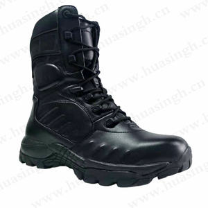 WCY ، عالية الجودة جلدية + النايلون العلوي قوي التكتيكية الأحذية النخبة بعثة شراء أسود اللون 8 بوصة أحذية قتالية HSM016 - Product Image 5