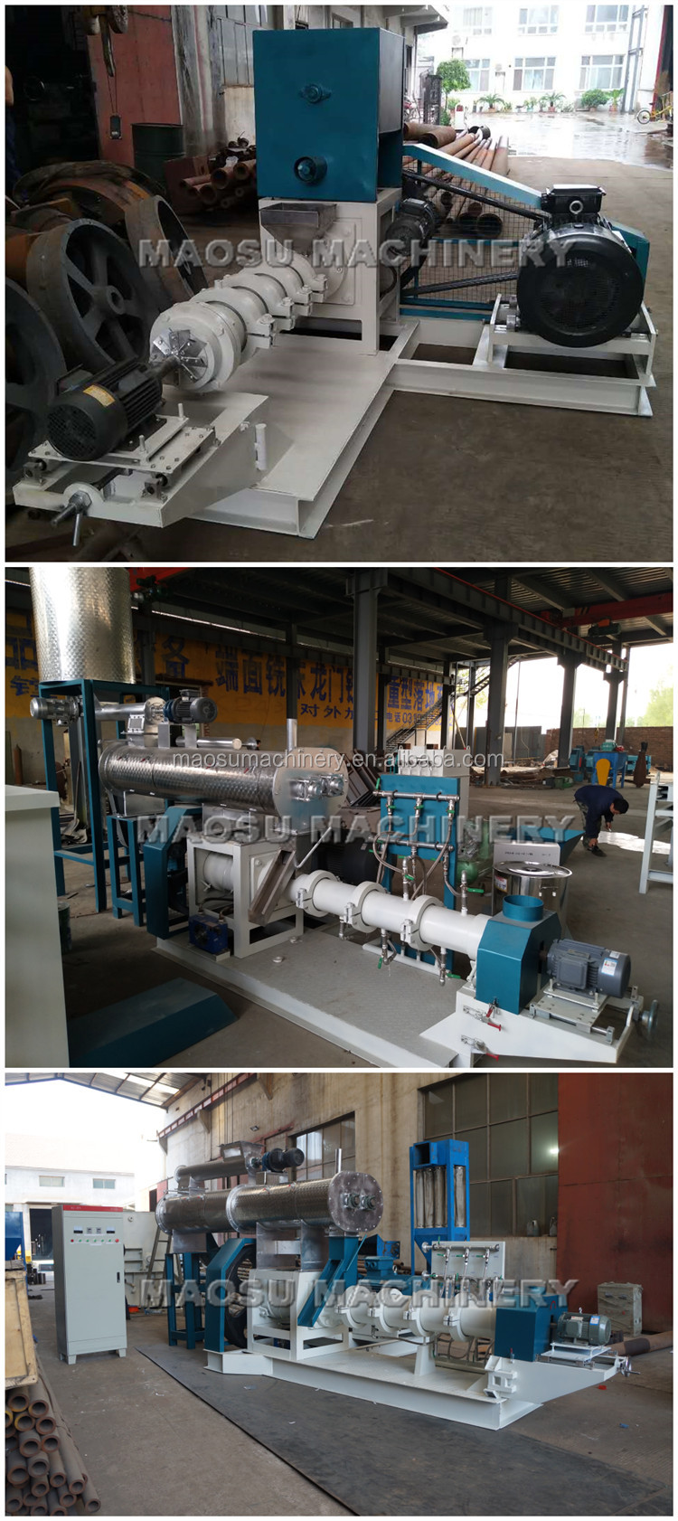 Full fat soya soybean meal extruder machine for animal pig chicken feed