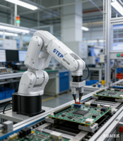 Robot de bureau 6 axes STEP SD7-700, charge utile 7 kg, portée 723 mm, haute précision ±0,02 mm pour la distribution de colle et la pulvérisation 3C