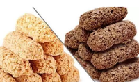Barre d'énergie de céréales croustillantes formant la forme de boule de riz soufflé faire la mini machine automatique de boule de riz