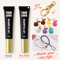 Aceite Labial Vegano de Marca Privada con Cadena Decorativa, Hidratante de Larga Duración, 30 Colores, Brillo Labial Personalizado